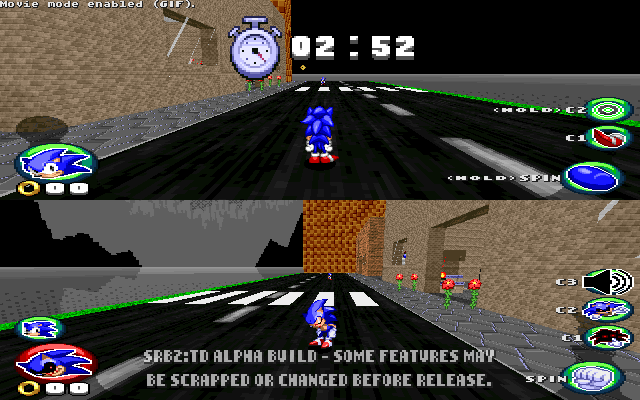 Sonic spindashing CrimsonX